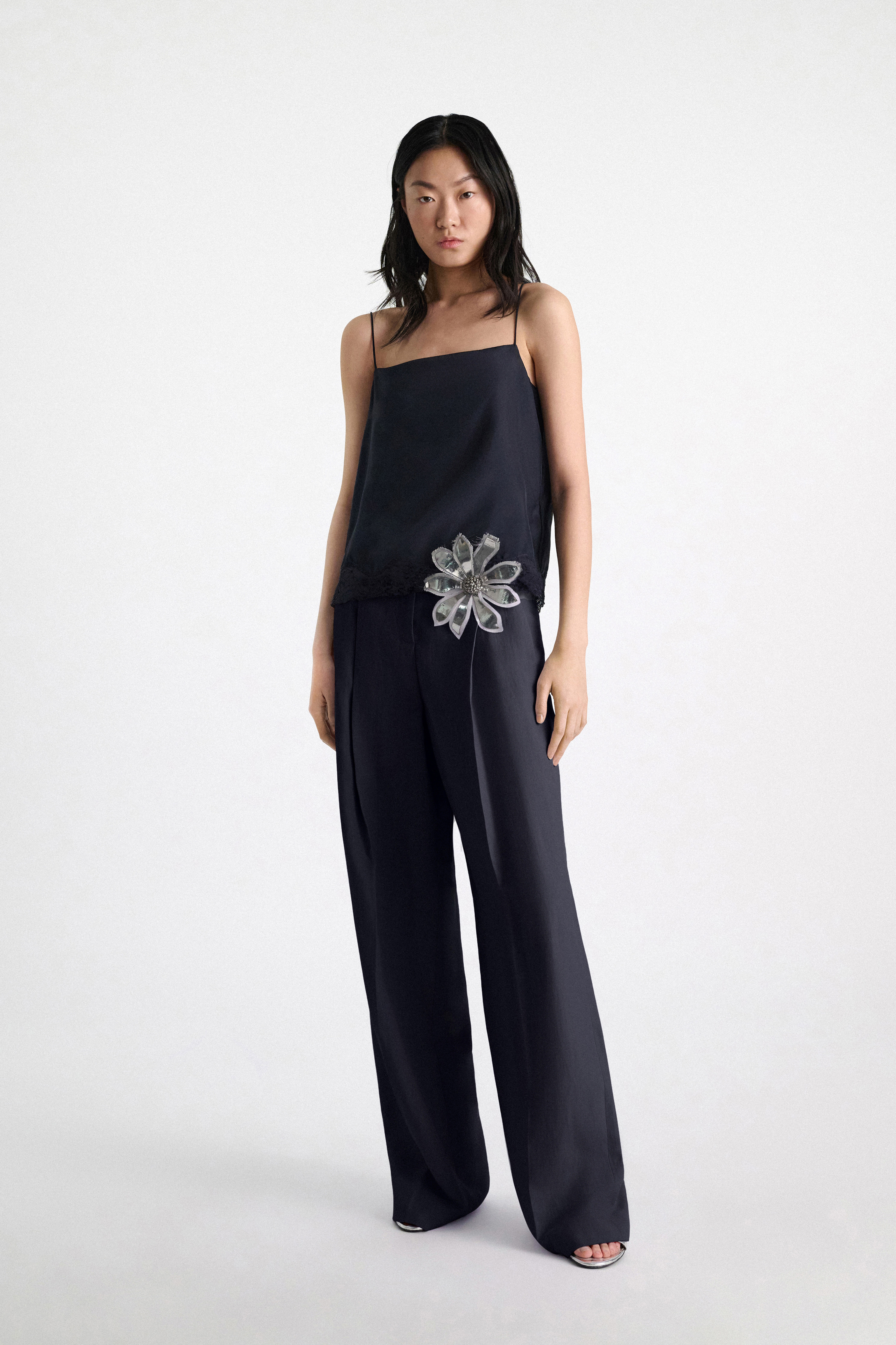 Dorothee Schumacher Technical linen pants dark navy